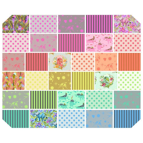 True Colors Full Yard Bundle by Tula Pink – Strawberry Quiltcake