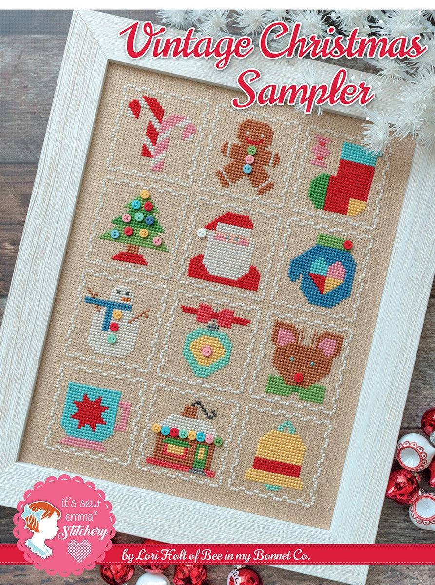 メリーページ Vintage Christmas Sampler Cross Stitch Pattern – Strawberry