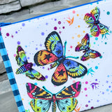 Custom Butterfly Large Booklet Pouch