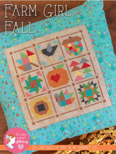 Farm Girl Fall Cross Stitch Kit