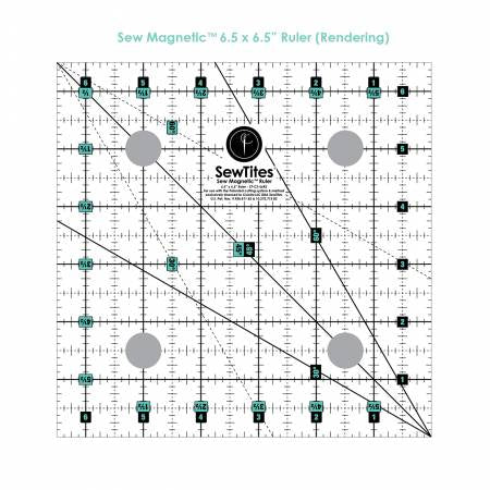 Pre-Order Sew Magnetic 6-1/2in x 6-1/2in Ruler - Right-Handed ...