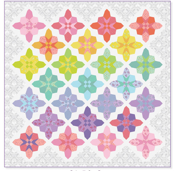 PRE-ORDER Forget Me Nots Quilt Kit featuring New True Colors