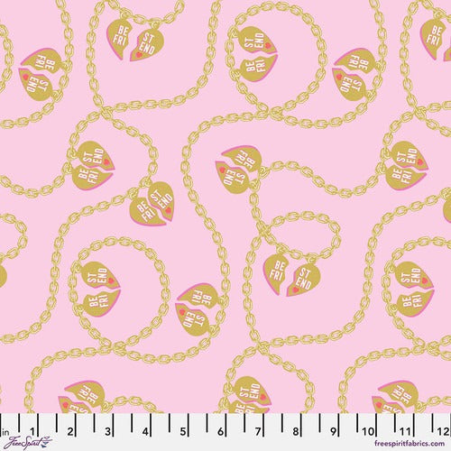 Besties Little Charmer Blossom Metallic Yardage