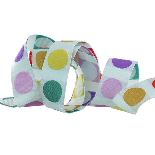 Disco Dot Ribbon Blue/Multi – Strawberry Quiltcake