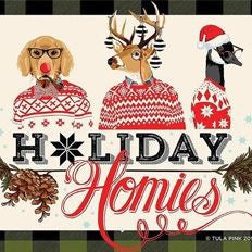 Holiday Homies Flannel FQ Bundle Plus Solids by Tula Pink