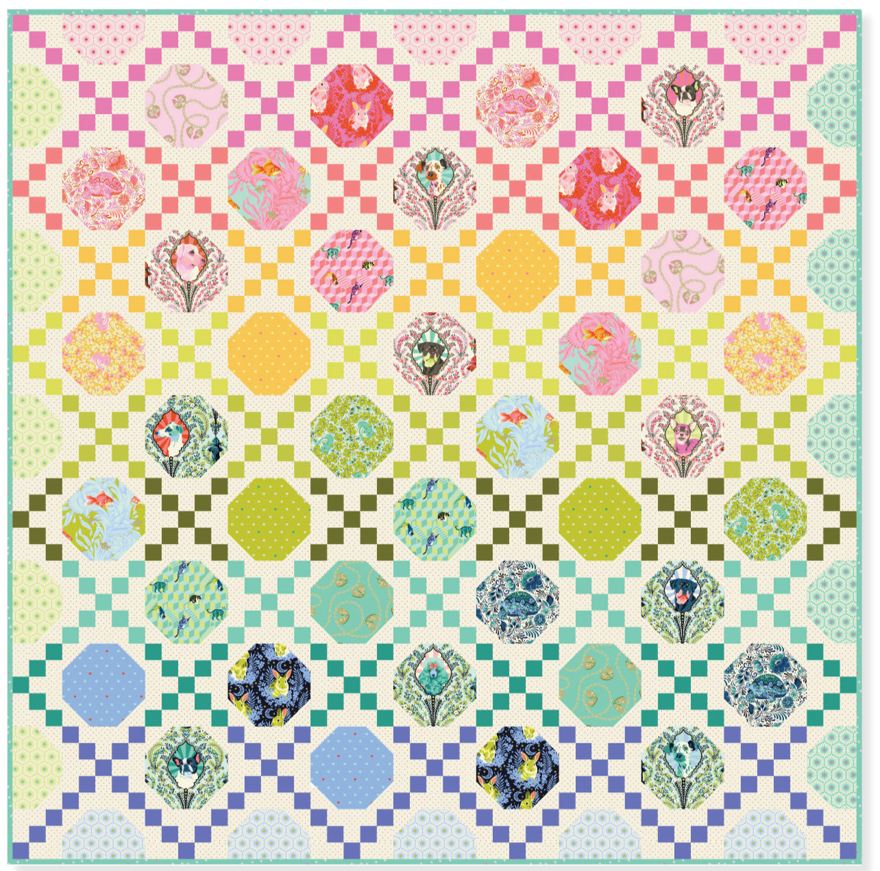 Happy Habitat Quilt Kit featuring Besties Strawberry Quiltcake