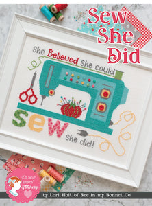 Sew She Did Cross Stitch Pattern by Lori Holt