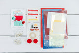 Red White & Bloom Embellishment Kit