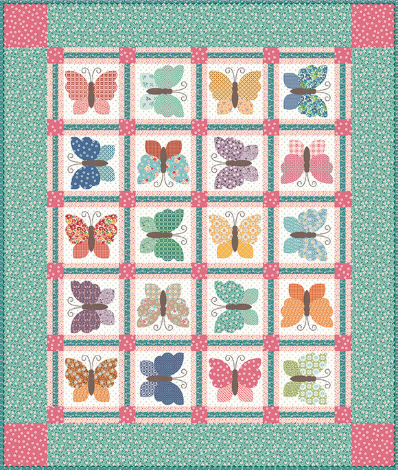 Vintage Butterfly Quilt Block Pattern Flutterbyes Quilt Pattern (A