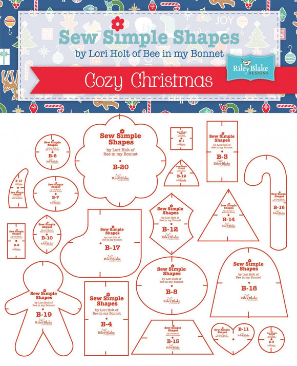 Cozy Christmas Sew Simple Shapes Template Set by Lori Holt