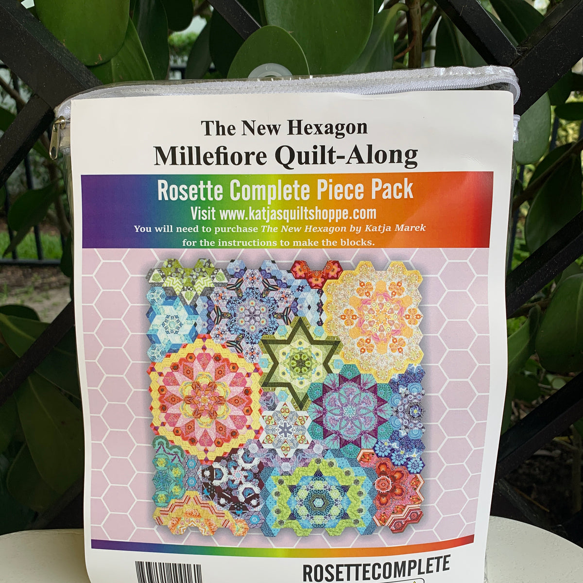 The New Hexagon Millefiore Quilt Along Rosette Complete Paper Piece Pa