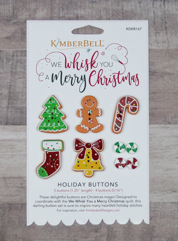 We Whisk You A Merry Christmas Holiday Buttons by Kimberbell Designs