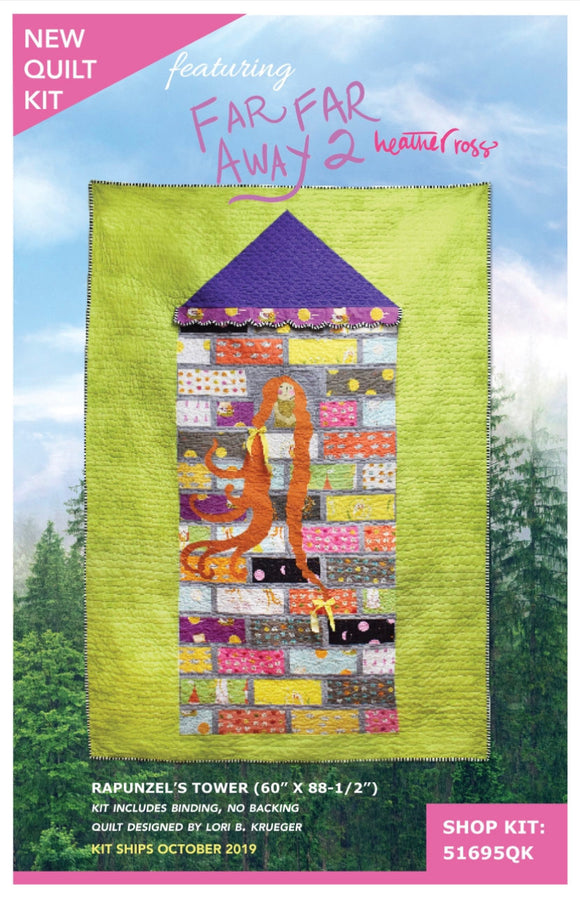PRE-ORDER Rapunzel's Tower Quilt Kit featuring Far Far Away 2 by Heather Ross