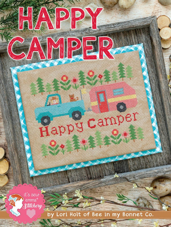 PRE-ORDER Happy Camper Cross Stitch Aurifloss Kit by Lori Holt