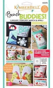 Bench Buddy Series January April Machine Embroidery CD by Kimberbell Designs