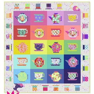 Mad Hatter Tea Party Quilt Kit featuring Curiouser & Curiouser by Tula Pink